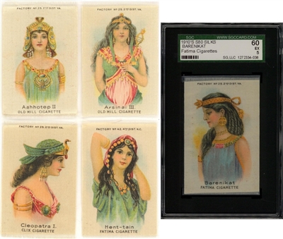 1910s S80 "Women of Ancient Egypt" Tobacco Silks Complete Set (25)